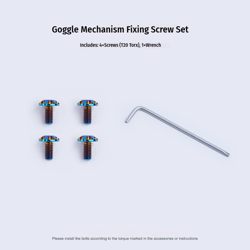 S-PARTS Titanium Visor Mechanism Cover & Screws Kit for SHOEI GLAMSTER Helmet