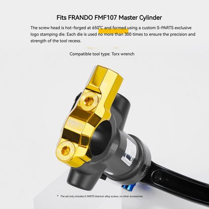 SPARTS Titanium Alloy Clamp Bolt Kit for Frando FMF107 Master Cylinder (3 Pcs)