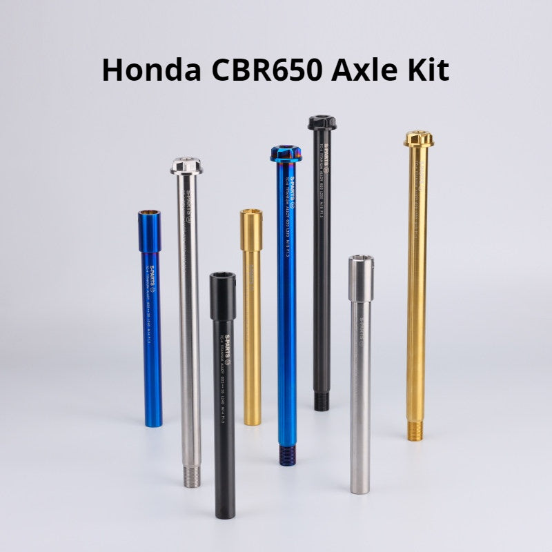 SPARTS Honda CBR650 Titanium Axle Kit (Front & Rear) – Lightweight Motorcycle Upgrade Set