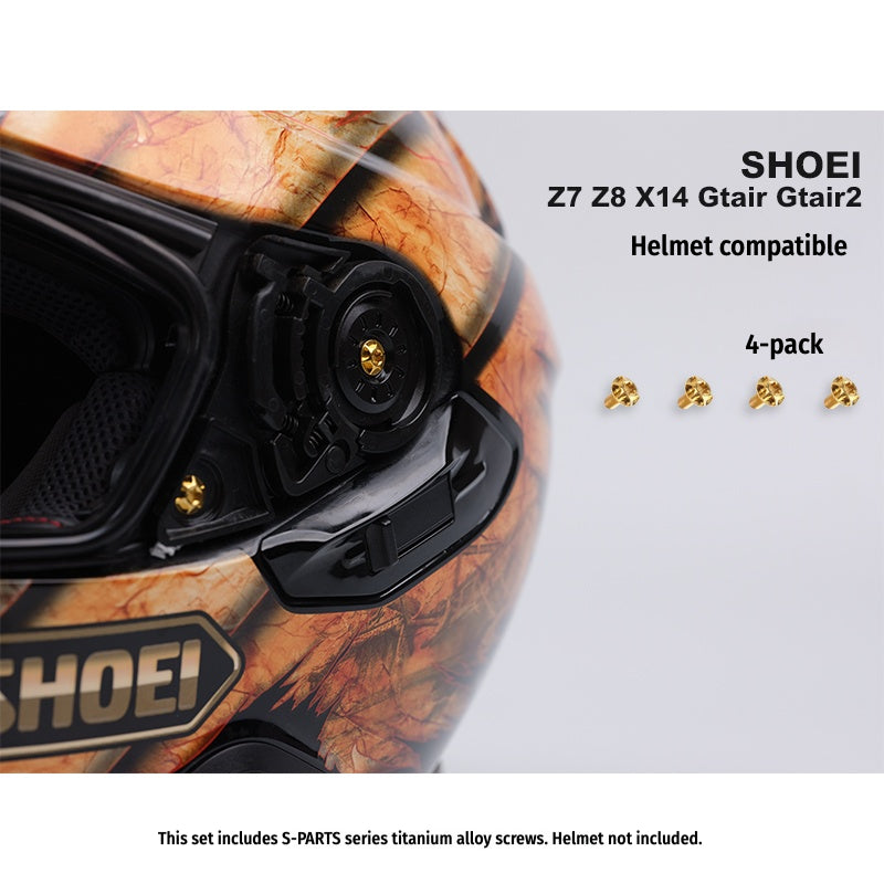 SPARTS Titanium Visor Mechanism Screws for SHOEI Z7\Z8\X14\GTAIR\GTAIR2