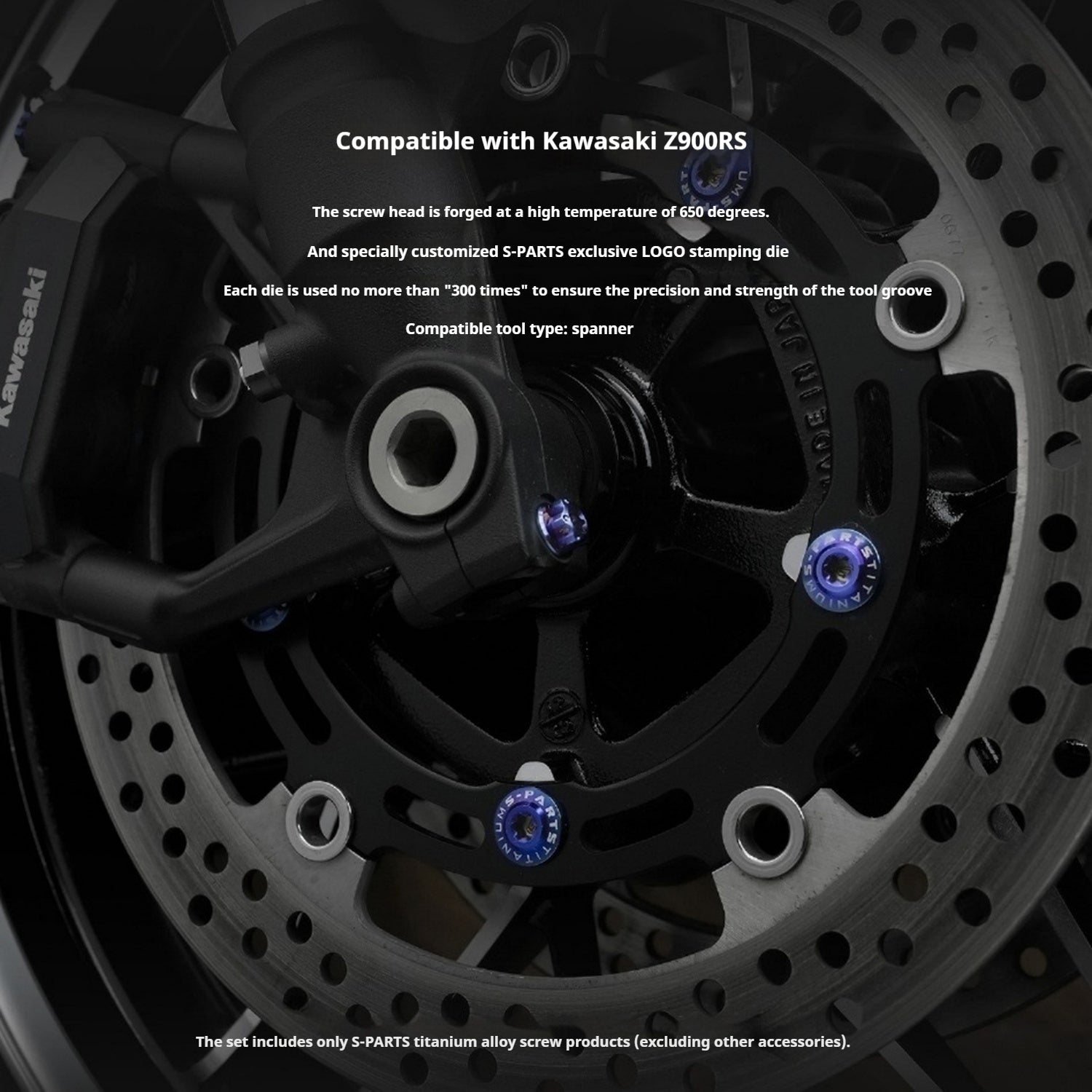 SPARTS Titanium Screw Set for Kawasaki Z900RS – Motorcycle Upgrade Kit