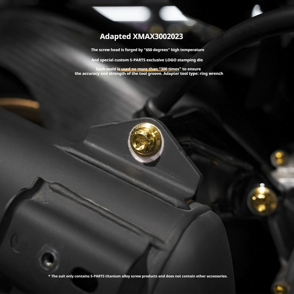 SPARTS Titanium Bolt Set for 2023 XMAX300 – Yamaha Motorcycle Custom Upgrade - 2/2