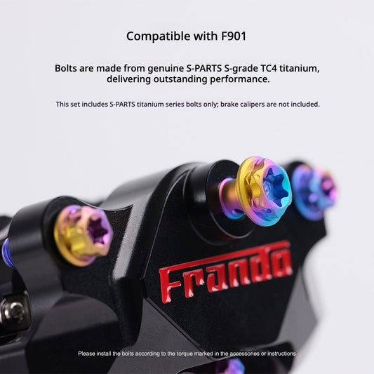 SPARTS Titanium Brake Caliper Bolt Kit – FRANDO F901 2020-2022 (Single Caliper,  A2 Pan Head Options)