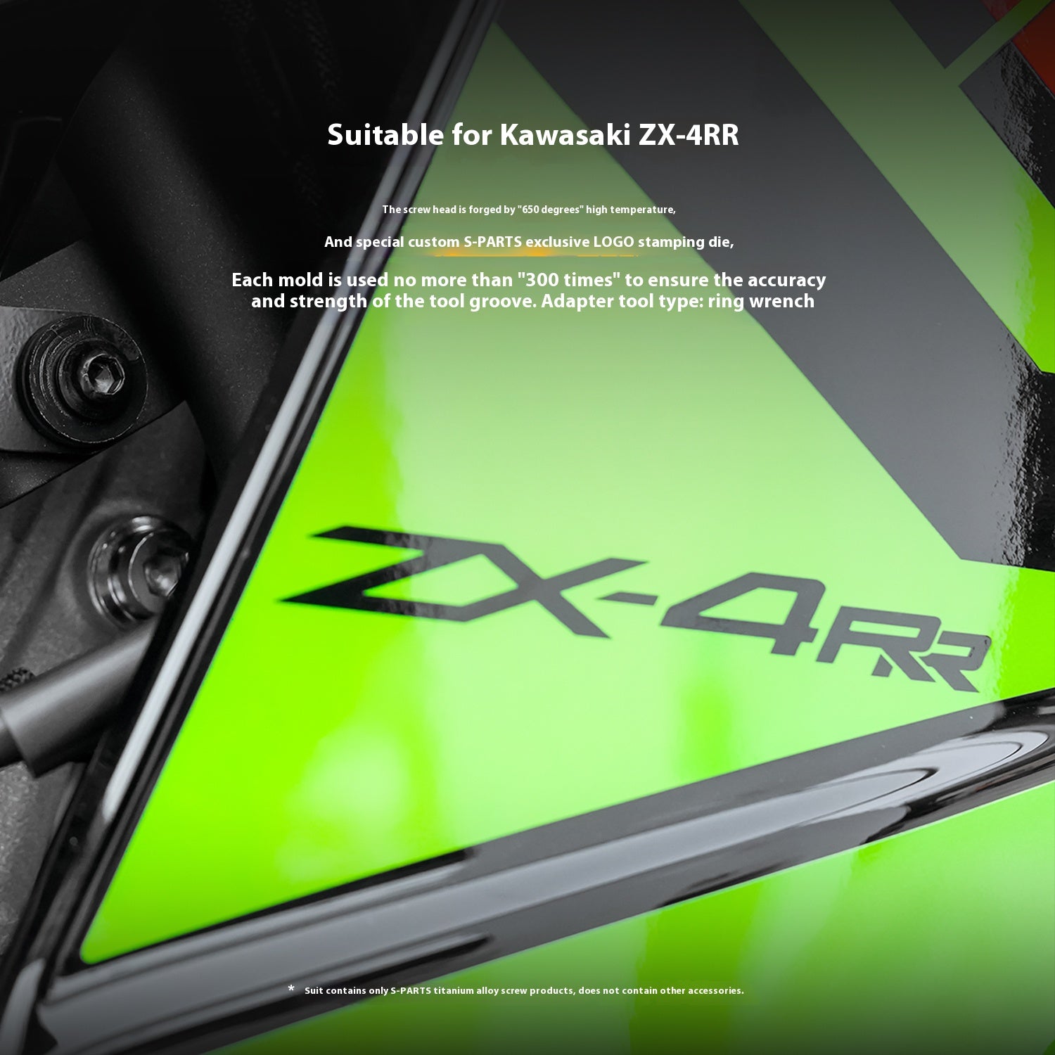 SPARTS Titanium Bolt Kit for Kawasaki ZX-4RR 2023 – CNC Titanium Upgrade Kit - 2/2