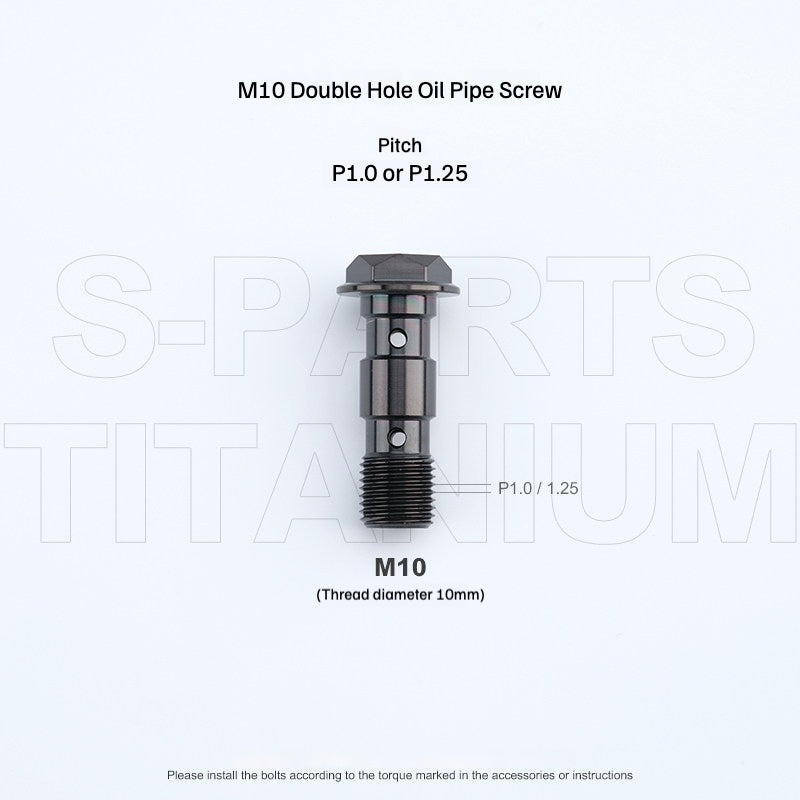 SPARTS M10 Double Banjo Bolt Faceted Design Titanium Bolt for Motorcycle Brake Calipers