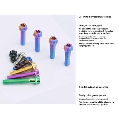 S-PARTS STAN M8 A3 Series Titanium Bolts – Standard Head TC4 Fasteners for Motorcycle & E-Motorcycle