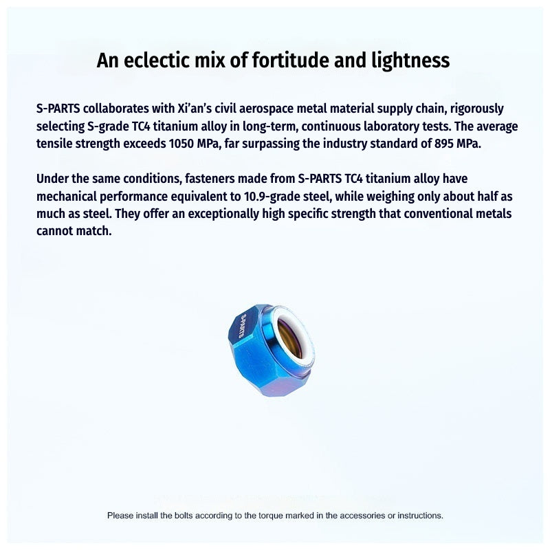 SPARTS Hex Nylon Lock Titanium Nuts – Motorcycle & Car Upgrade Fasteners