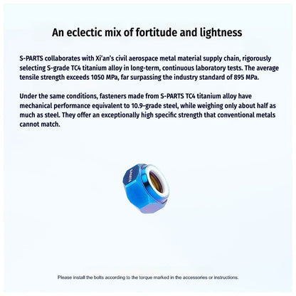 SPARTS Hex Nylon Lock Titanium Nuts – Motorcycle & Car Upgrade Fasteners