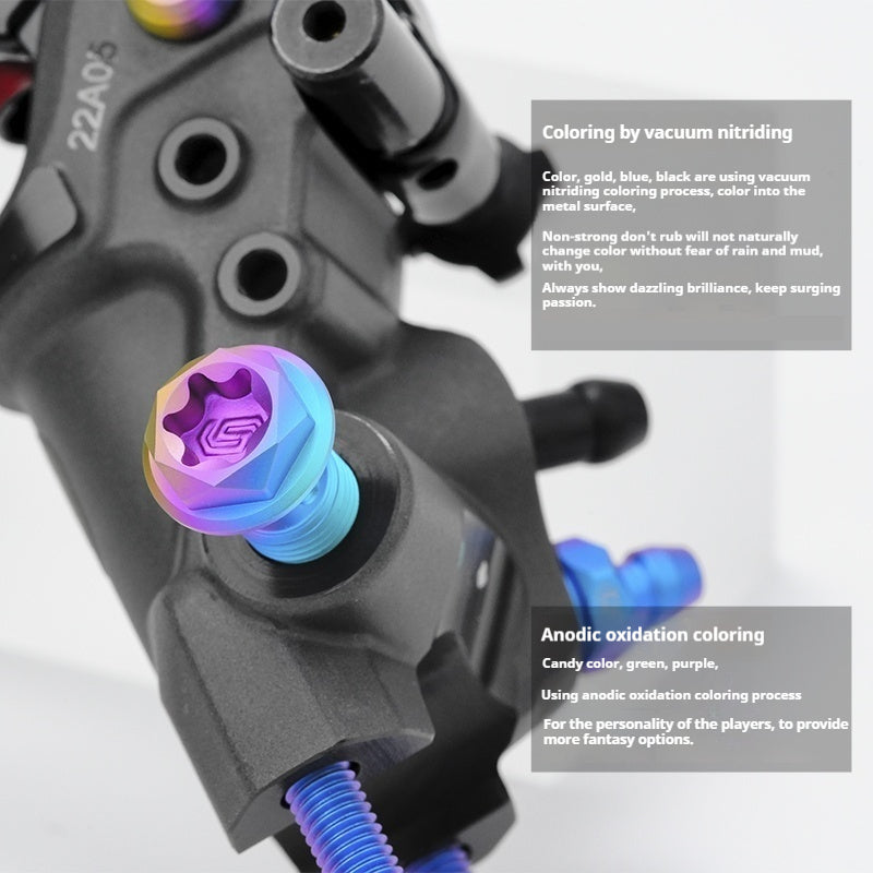 SPARTS Titanium Alloy Brembo RCS CC Master Cylinder Bolt Kit | Motorcycle Brake System Upgrade