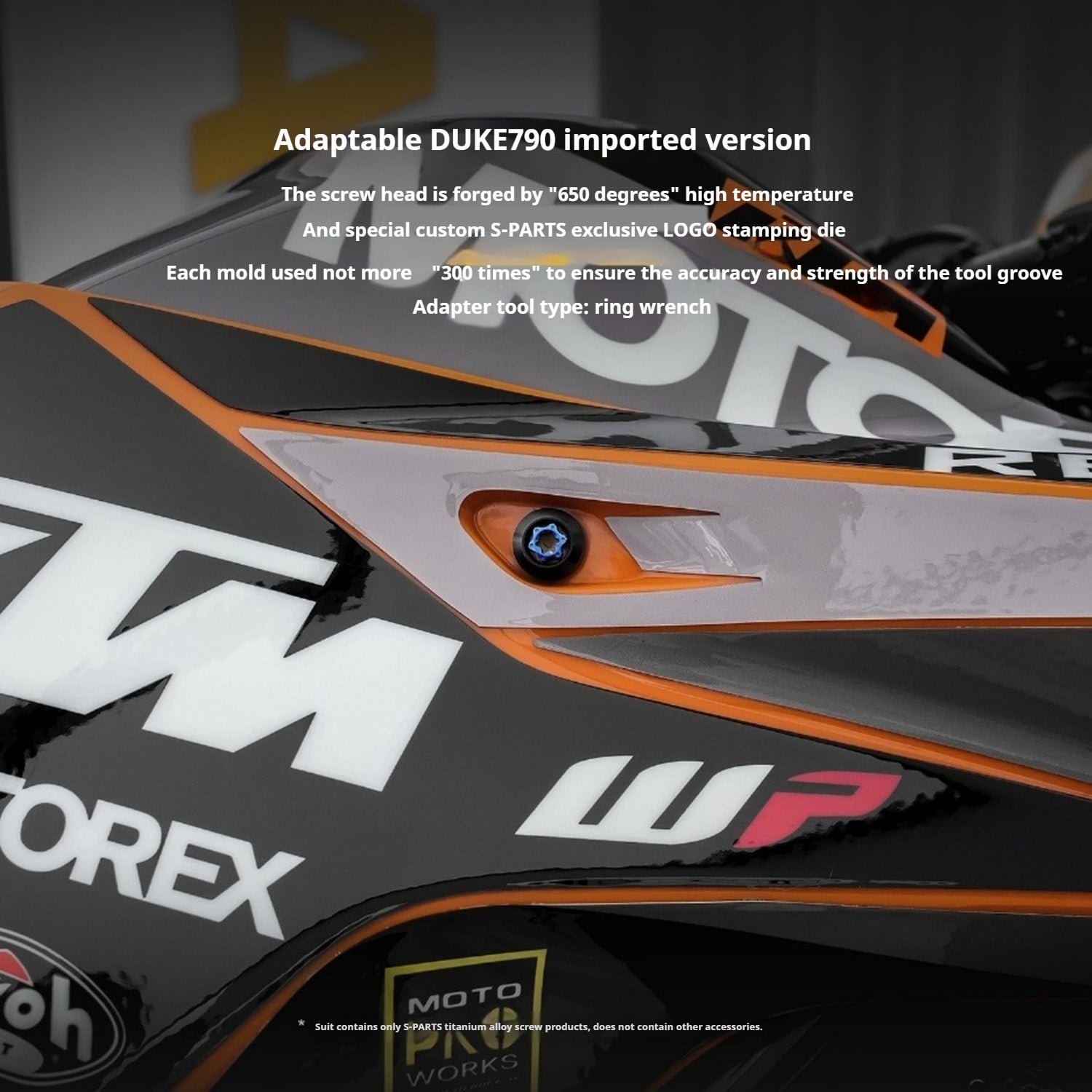 SPARTS Candy Color Titanium Bolt Kit for KTM DUKE 790 Disc Upgrade- Candy color