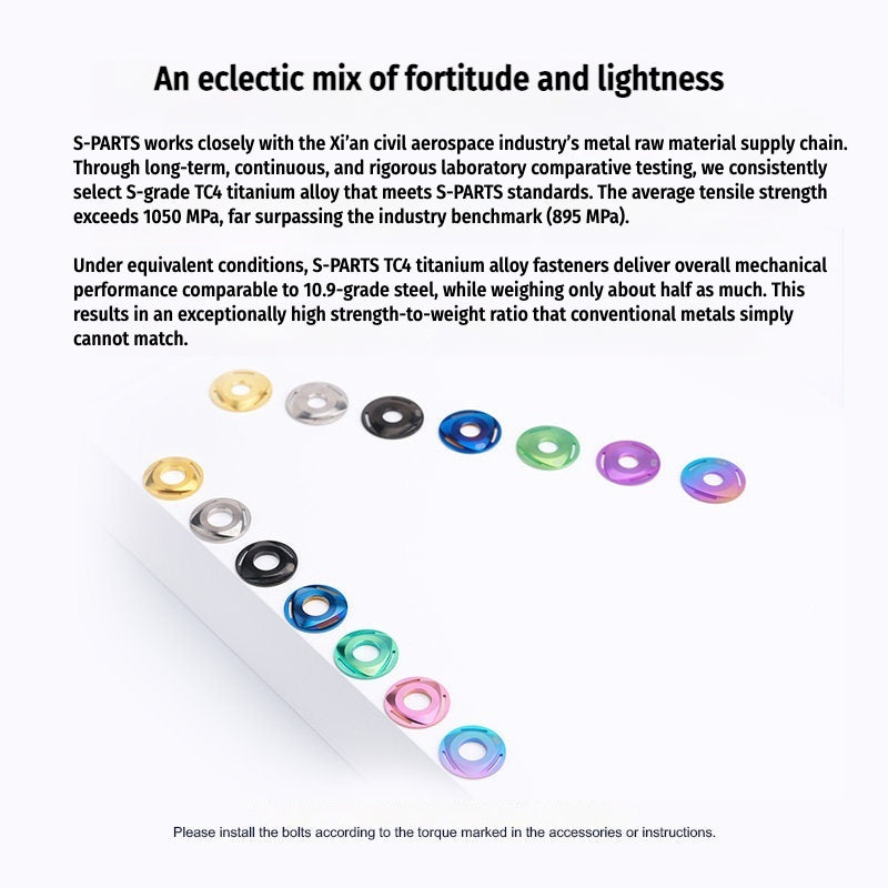 SPARTS M6/M8/M10 Titanium Rotor Washers – Electric & Motorcycle Upgrade