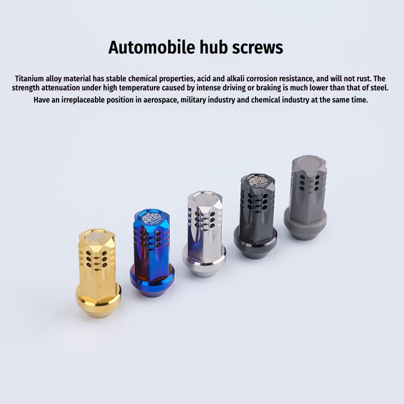 S-PARTS Titanium M14 Car Wheel Lug Nut Set, 20pcs