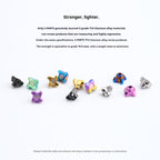 SPARTS Titanium Preload Adjuster & Knob Kit for Brembo RCS Brake Master Cylinder | CNC Titanium Bolts