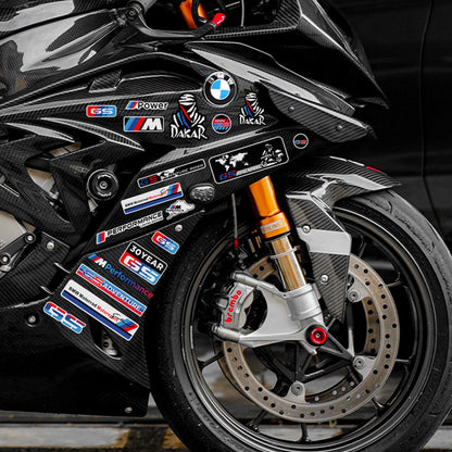 BMW Motorcycle Sticker Set | Creative Waterproof Decals for Helmet, Body & Panniers | BMW Logo & GS Adventure Styling