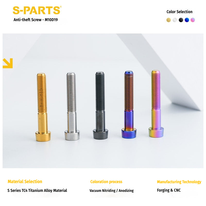 SPARTS M10 D19 P1.5 Titanium Security Bolt – Brake Caliper Locking Screw for Motorcycle