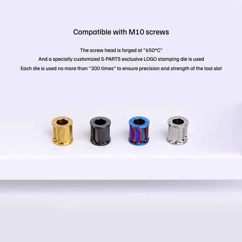 S-PARTS H5 / H20 TC4 Titanium Brake Caliper Spacers for Ducati V4 / V4S / Streetfighter (M10)