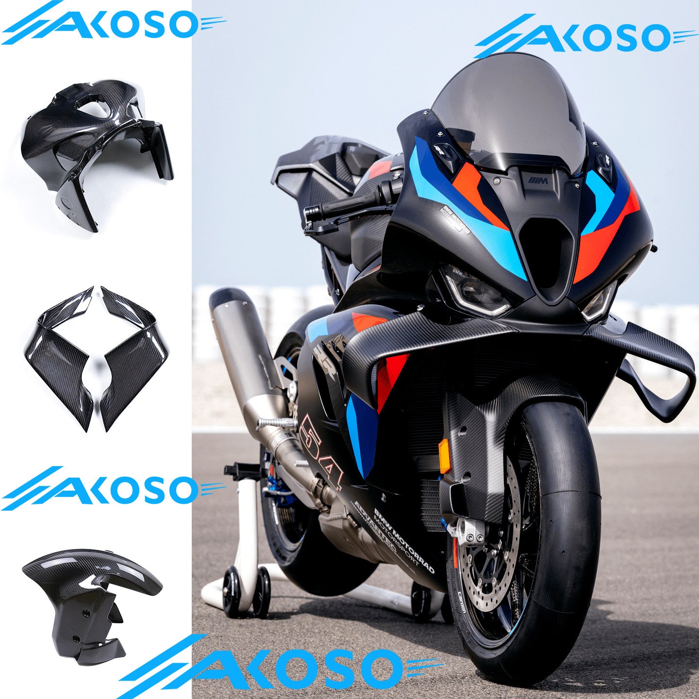 BMW S1000RR / M1000RR 2025 Full Carbon Fiber Fairing Kit 3K Dry Carbon Motorcycle Racing Bodywork