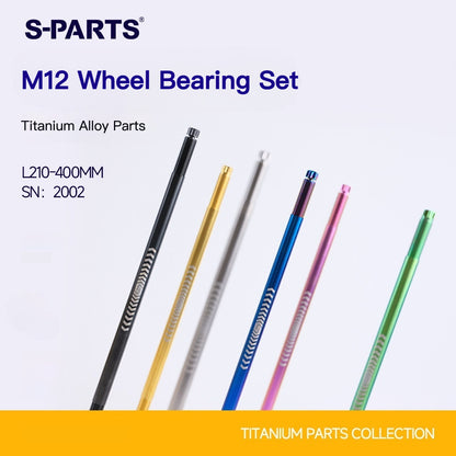 SPARTS M12 TC4 Titanium Front Axle Kit – 235/260/280/320mm for Motorcycles & Electric Bikes