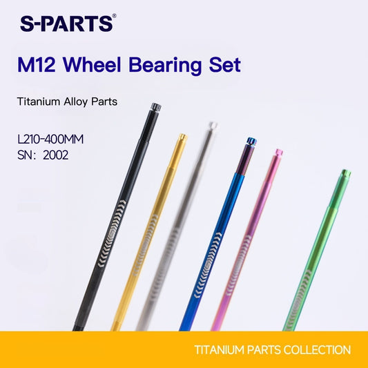 SPARTS M12 TC4 Titanium Front Axle Kit – 235/260/280/320mm for Motorcycles & Electric Bikes