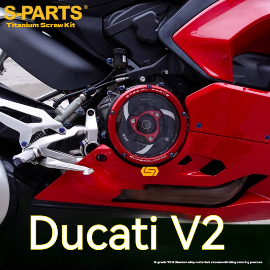 S-PARTS  Compatible with / Suitable for Ducati DUCATI V2 Full Titanium Bolt Kit