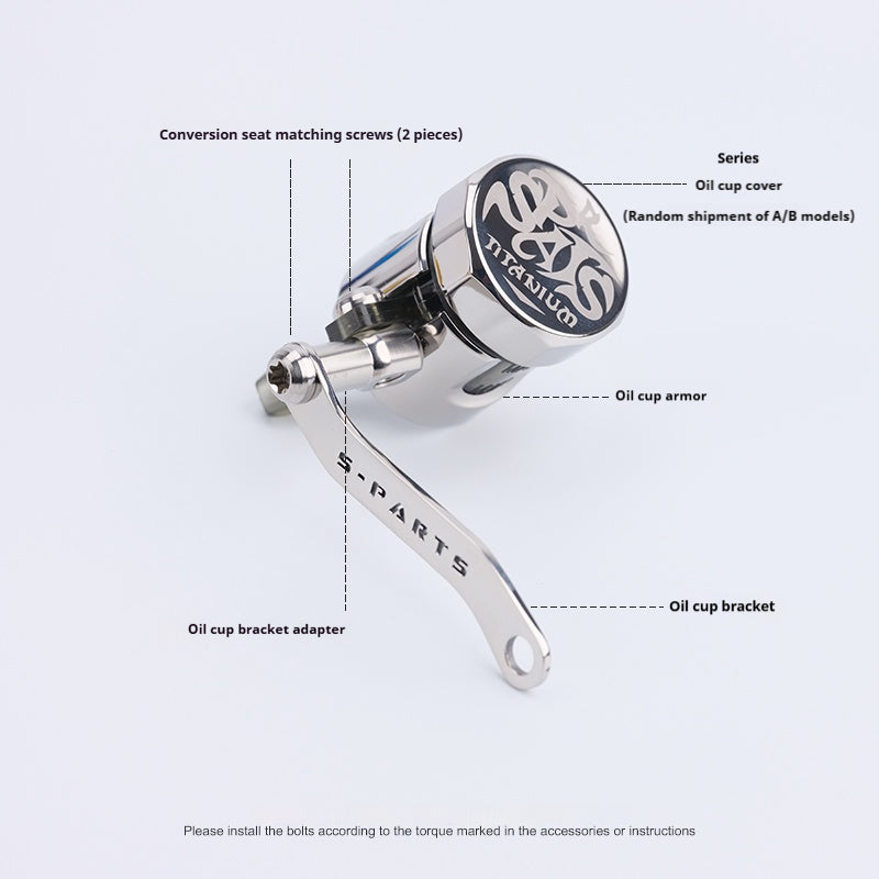 SPARTS Titanium Reservoir Cap Compatible with Brembo Master Cylinder – Separate Small Tank Cover Kit