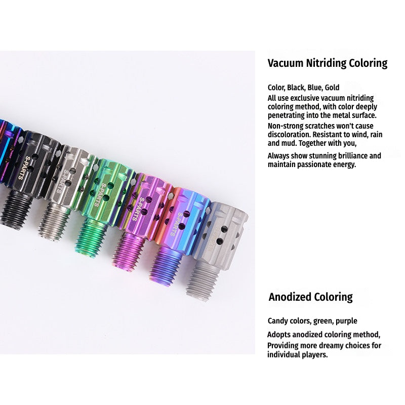 S-PARTS M10 to M10 Titanium Forward & Reverse Thread Motorcycle Mirror Adapter Bolt Upgrade