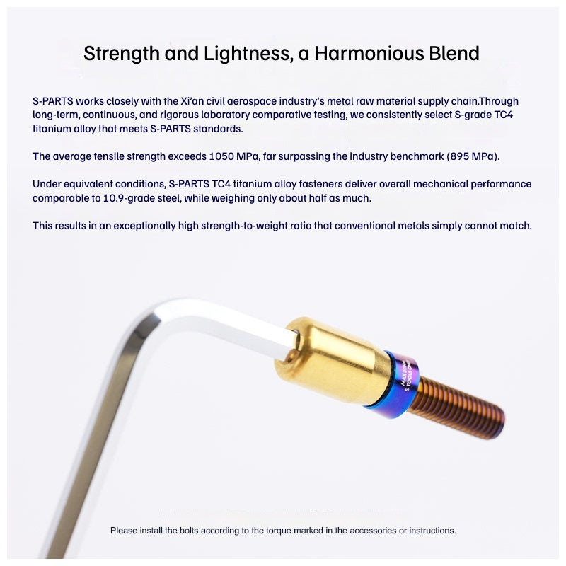 SPARTS M8 Titanium Anti-Theft Caliper Set Screws for Motorcycles & Cars & Bike