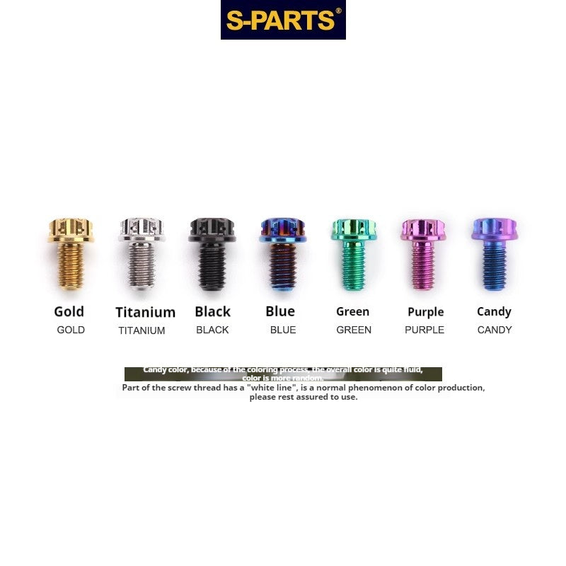 -PARTS M8 A3 Titanium Motorcycle Bolt – Multi-Length, Standard Head