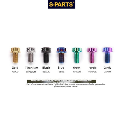 S-PARTS STAN M8 A3 Series Titanium Bolts – Standard Head TC4 Fasteners for Motorcycle & E-Motorcycle