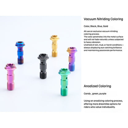 SPARTS M10 Double Banjo Bolt Faceted Design Titanium Bolt for Motorcycle Brake Calipers