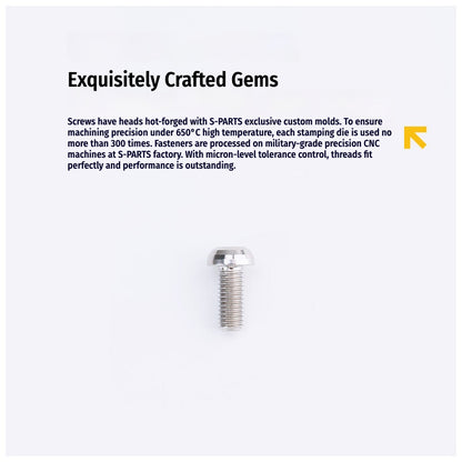SPARTS M5 Titanium Bolt A2 Dome Head | Ultra-Light TC4 Bike Brake Caliper Bolt