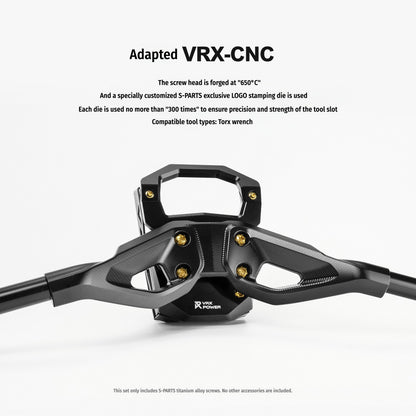 SPARTS Titanium Handlebar Bolt Kit for Yamaha XMAX 300 | VRX CNC Handlebar | TC4 Grade 5