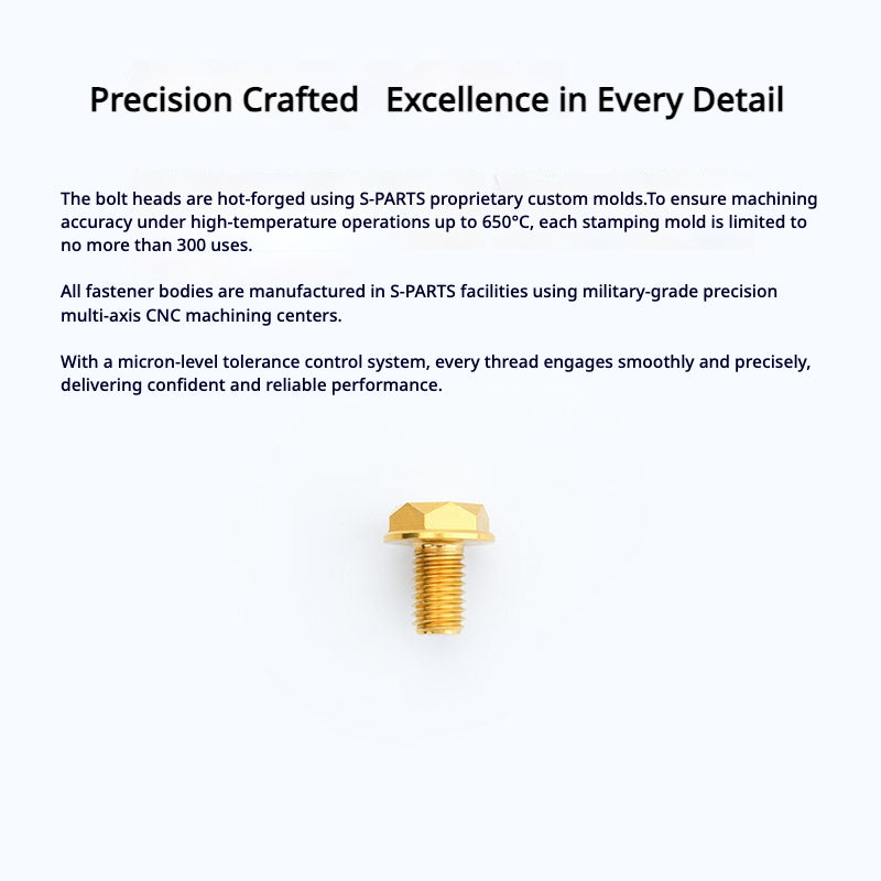 S-PARTS TC4 Titanium Mirror Plug Bolt M8 M10 RH/LH for Motorcycle