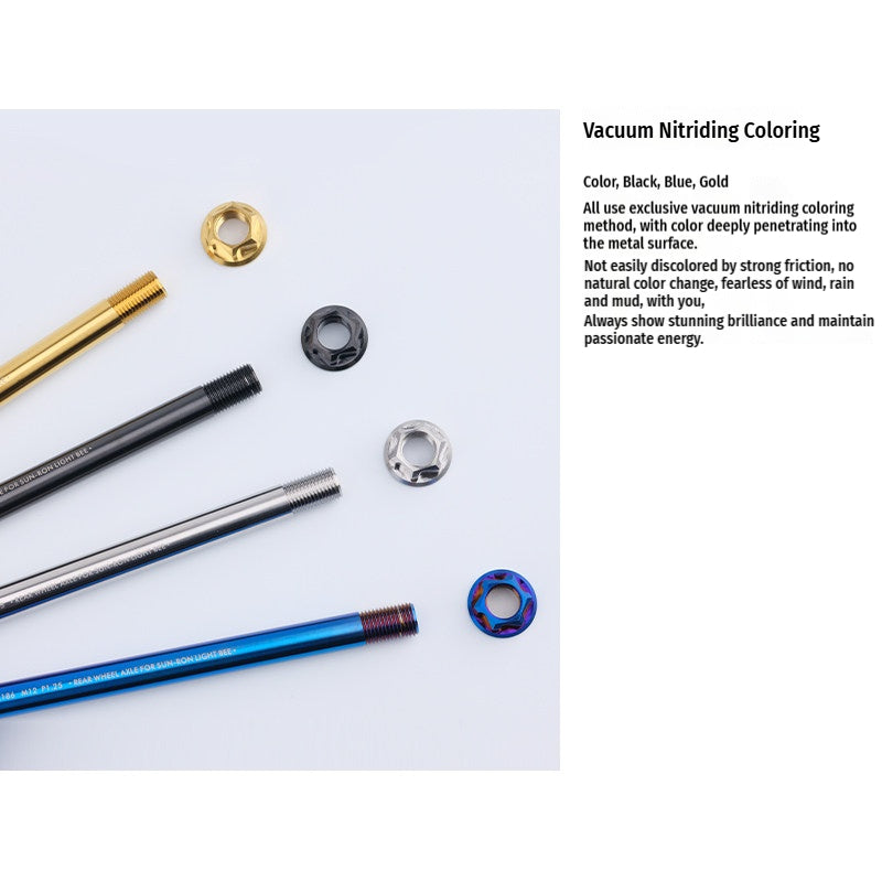 SPARTS Titanium Rear Axle Kit for Sur-Ron Light Bee – TC4 Grade, CNC Machined, Multiple Colors