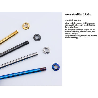 SPARTS Titanium Rear Axle Kit for Sur-Ron Light Bee – TC4 Grade, CNC Machined, Multiple Colors