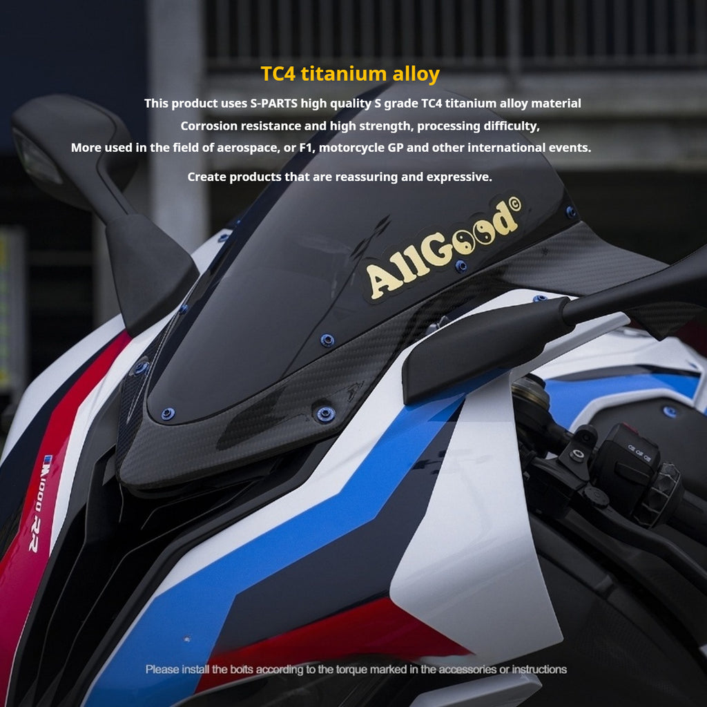 SPARTS TC4 Titanium Bolt Kit Compatible with BMW S1000RR — Full Motorcycle Upgrade Fastener Set