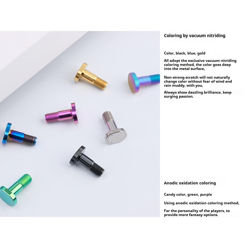 S-PARTS M8 Standard Head A3 Series Titanium Alloy Screws for Electric and Motorcycle Modification Locking