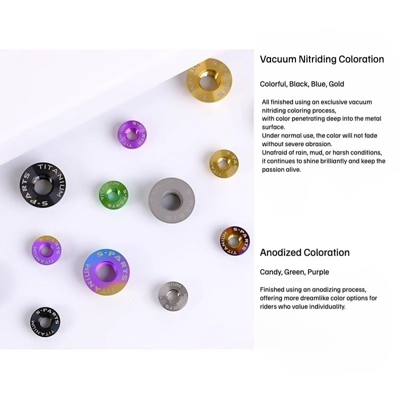 SPARTS Hex Flange Titanium Nut – A3 Series – M5 / M6 / M8 / M10 / M12 – Motorcycle Locking Hardware