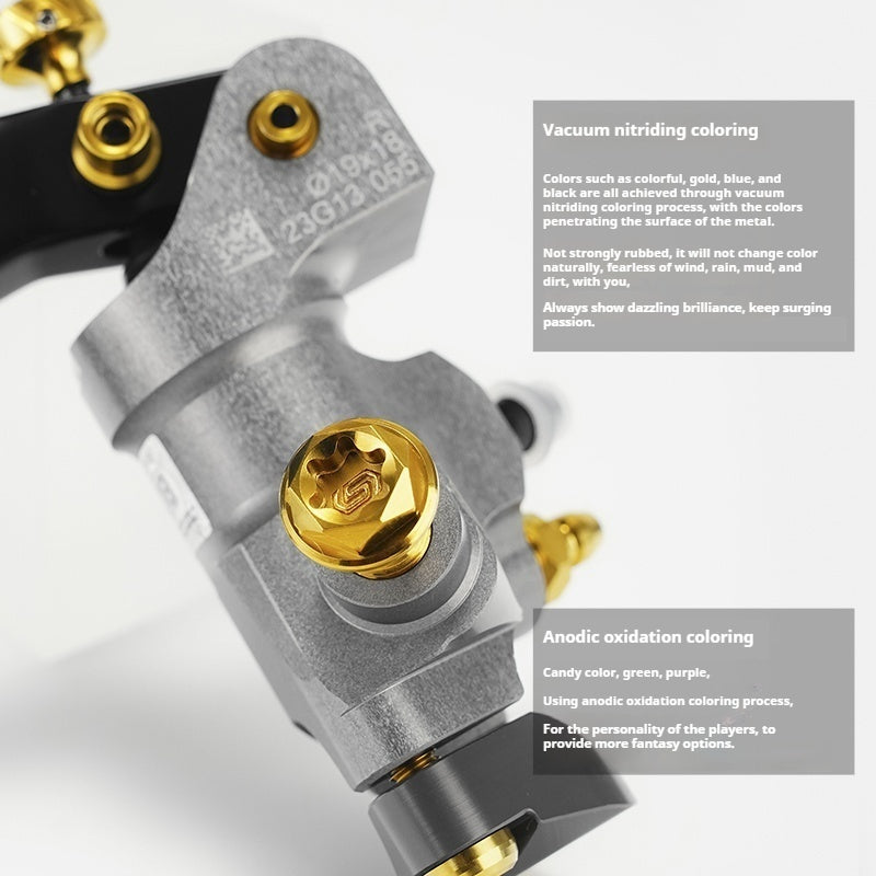 SPARTS Titanium Alloy Screw Kit for BREMBO CNC Master Cylinder – Bleeder & Reservoir Fixing Set