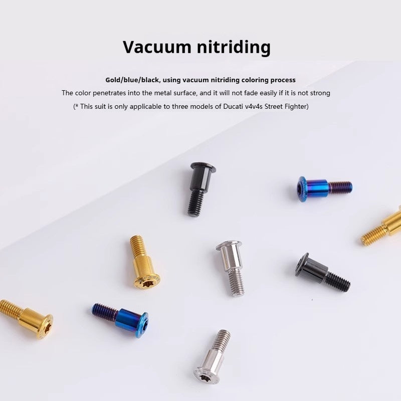 SPARTS Titanium Rizoma Fuel Tank Cap Bolt Kit for Ducati V4 V4S Streetfighter – Custom Upgrade Kit