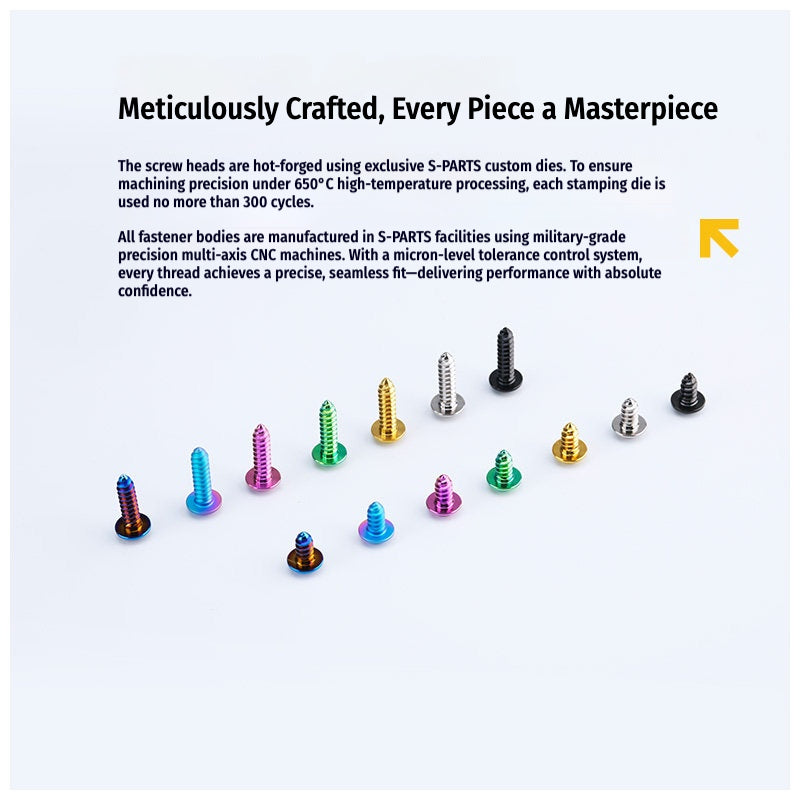 SPARTS Button Head M5×L10-35 Titanium Screws Self-Tapping Bolt