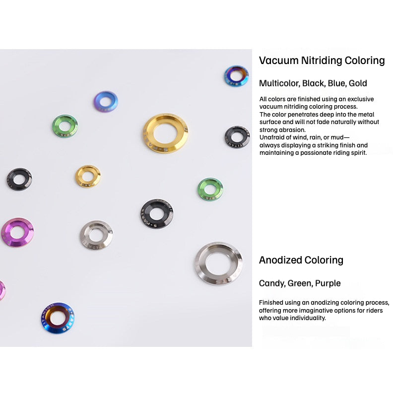 SPARTS A3 Titanium Washer Set M5 / M6 / M8 / M10 / M12 – TC4 Titanium Locking Washers for Motorcycle & E-Bike