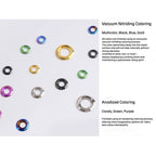 SPARTS A3 Titanium Washer Set M5 / M6 / M8 / M10 / M12 – TC4 Titanium Locking Washers for Motorcycle & E-Bike