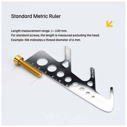 SPARTS Metal Screw Gauge New Version – Stainless Steel Thread Pitch & Diameter Measuring Tool