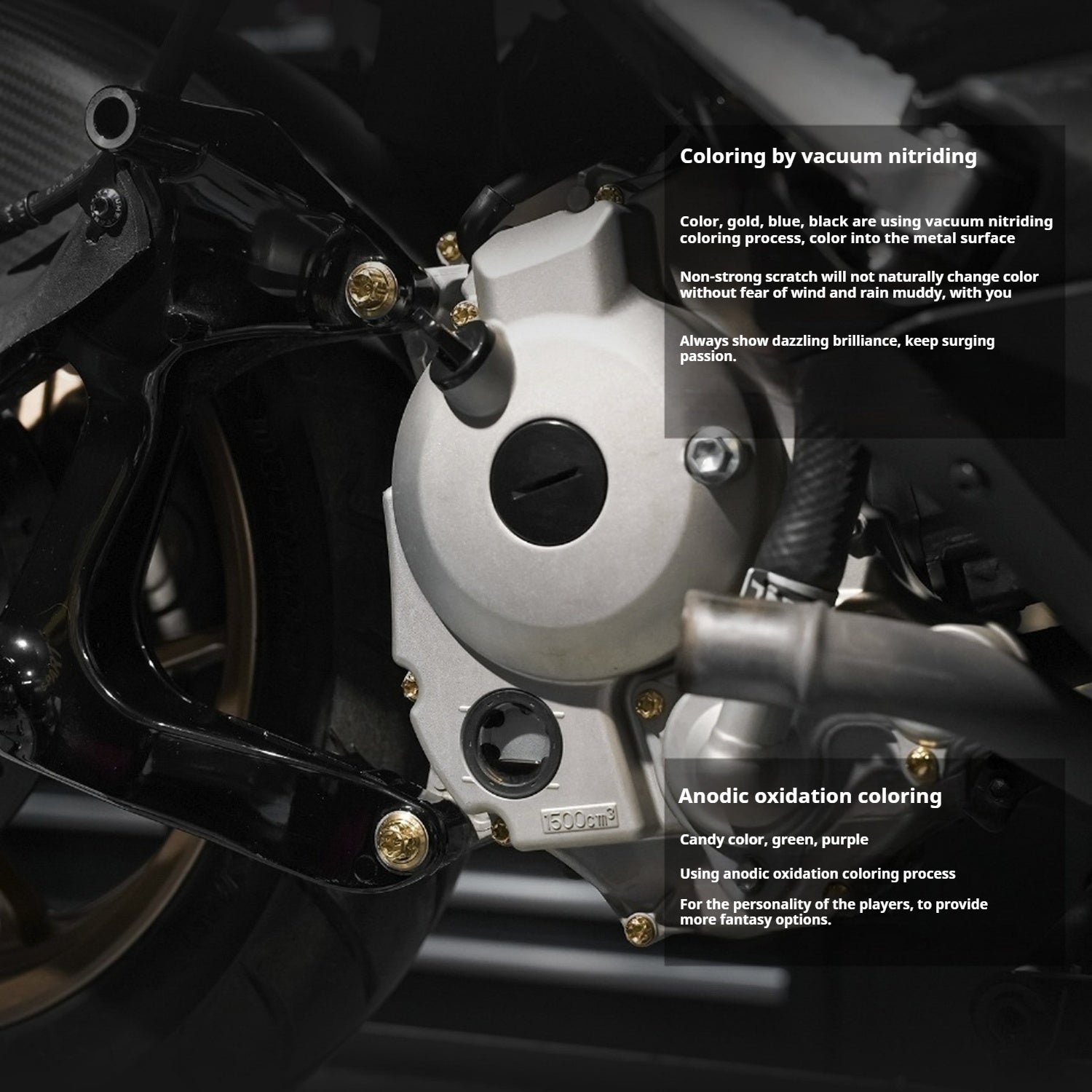 SPARTS Titanium Bolt Set for 2023 XMAX300 – Yamaha Motorcycle Custom Upgrade– Custom Candy Color - 1/2