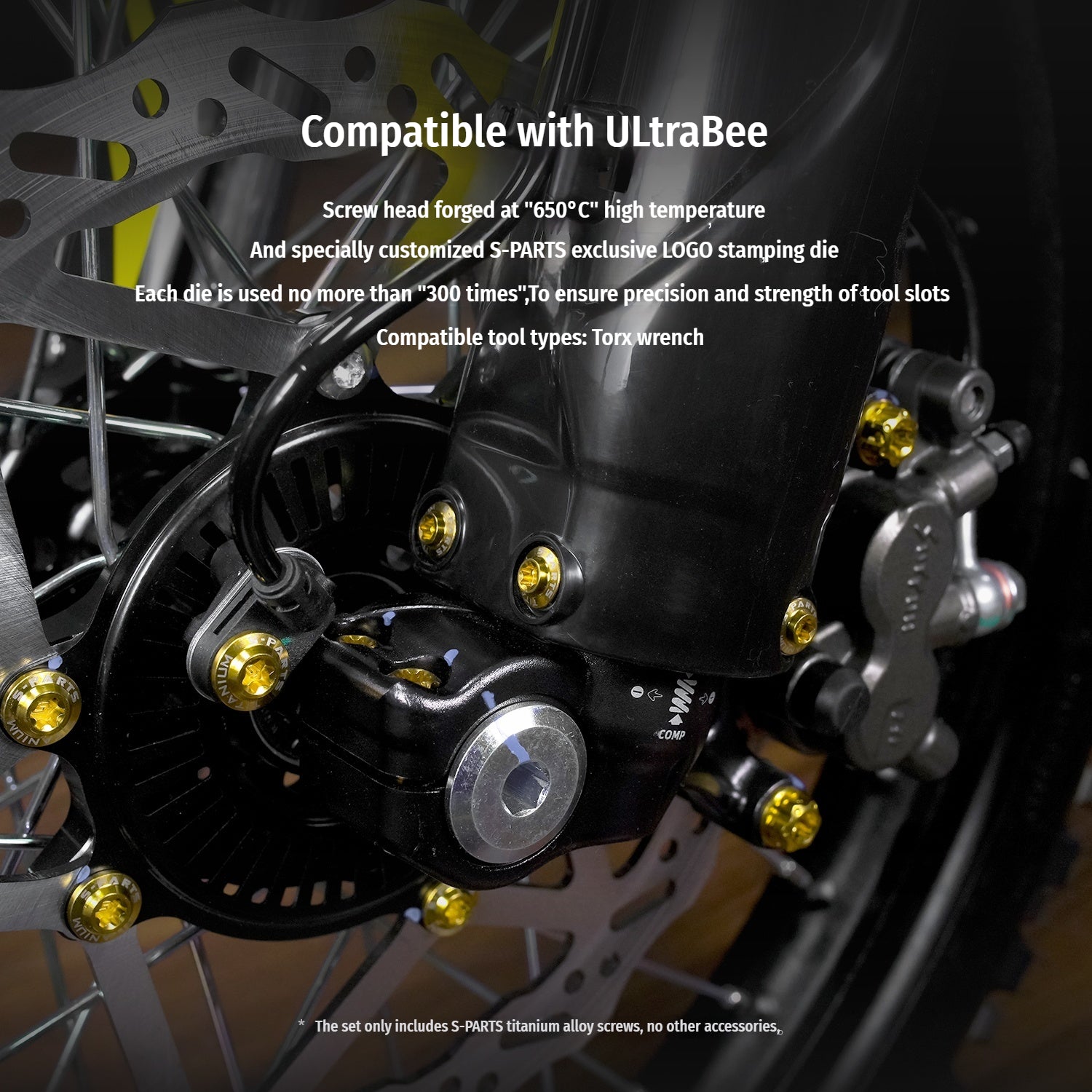 SPARTS Titanium Bolt Kit for Ultra Bee | Full Motorcycle Upgrade Set--candy