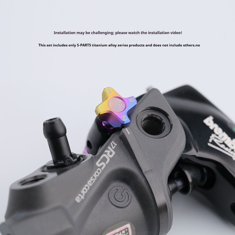 SPARTS Titanium Preload Adjuster & Knob Kit for Brembo RCS Brake Master Cylinder | CNC Titanium Bolts
