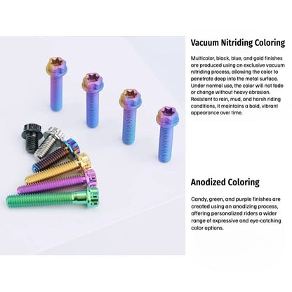 SPARTS M10 P1.25 A3 Series Standard Head Titanium Bolt | 650°C Forged | S-Grade TC4 | Motorcycle / E-Bike Upgrade