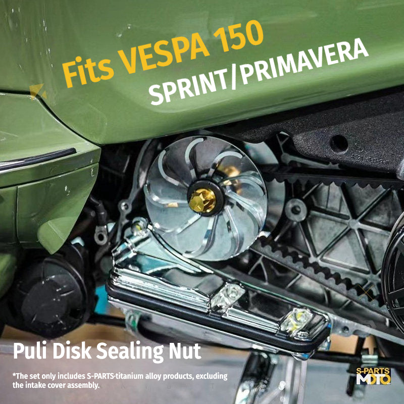 SPARTS Titanium Variator Lock Nut for Vespa 150 Sprint / Primavera – Closed-End Upgrade