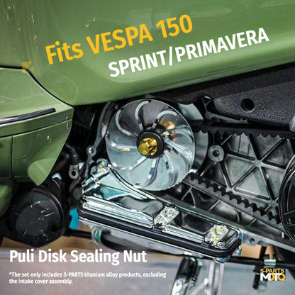 SPARTS Titanium Variator Lock Nut for Vespa 150 Sprint / Primavera – Closed-End Upgrade